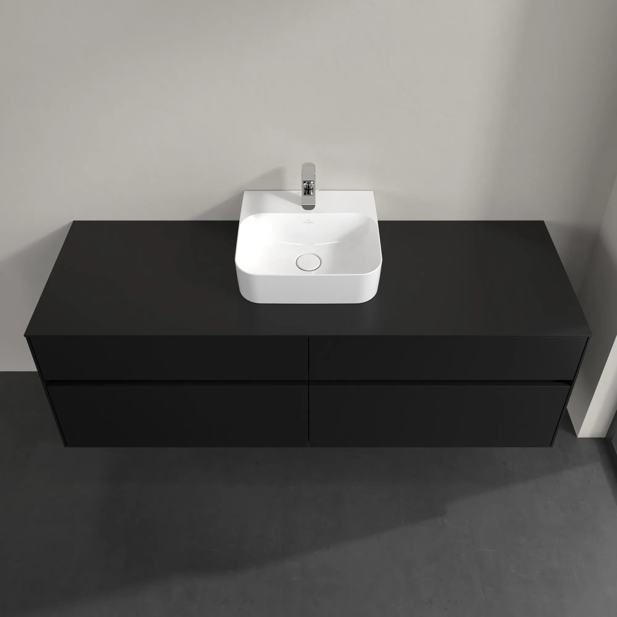 Villeroy & Boch Waschtischunterschrank „Collaro“ 1600 × 548 × 500 mm Volcano Black, mit Beleuchtung, für Becken mittig Villeroy & Boch Waschtischunterschrank „Collaro“ 1600 × 548 × 500 mm Volcano Black, mit Beleuchtung, für Becken mittig