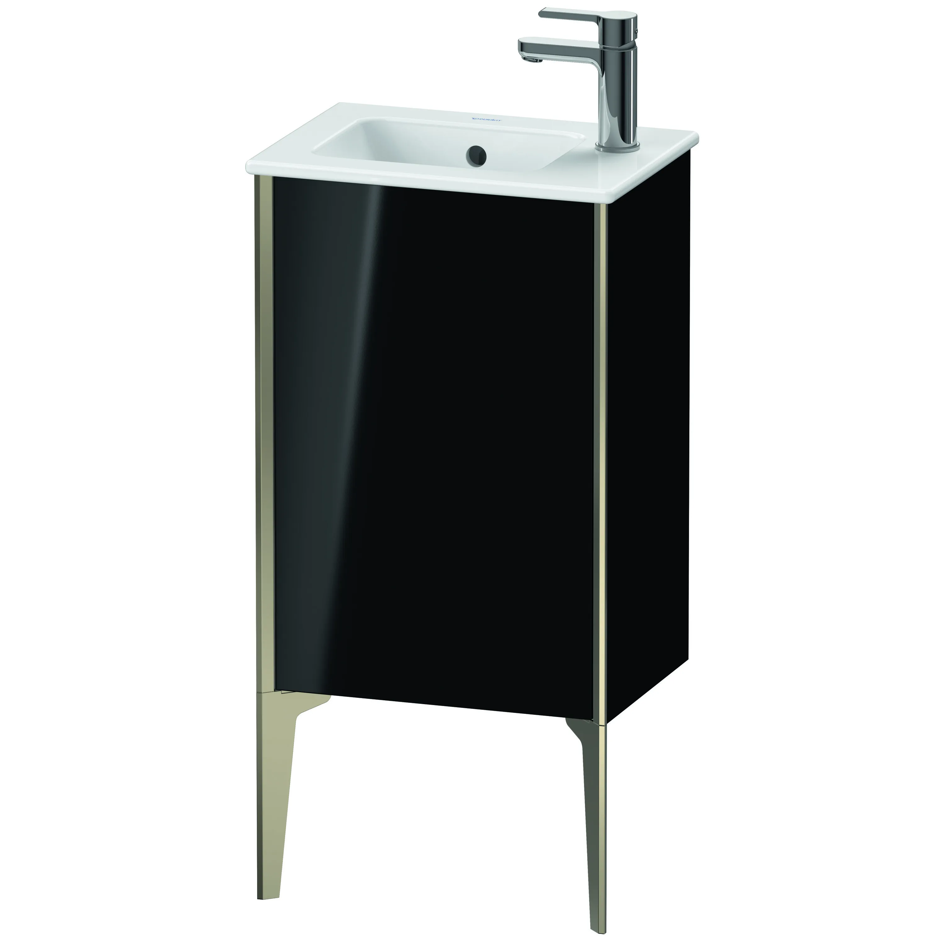 Duravit Waschtischunterschrank bodenstehend „XViu“ 41 × 59,4 × 29 cm in Schwarz Hochglanz