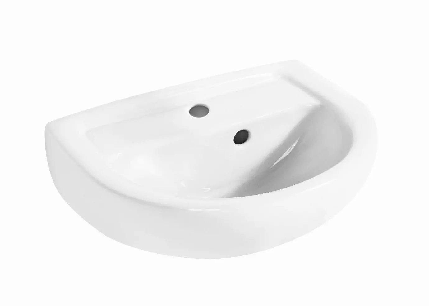 Badundu Handwaschtisch, mit Hahnlochbohrung 455 × 355 × 180 mm Badundu Handwaschtisch, mit Hahnlochbohrung 455 × 355 × 180 mm