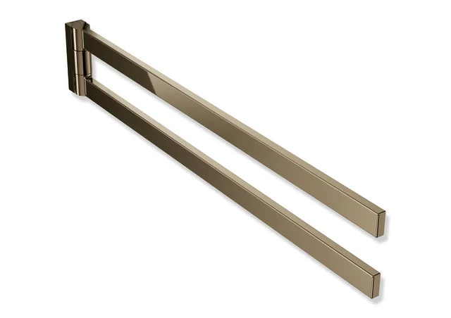 HEWI Handtuchhalter System 900Q, PVD, Bronze glänzend, Länge 446 mm, Höhe 72 mm