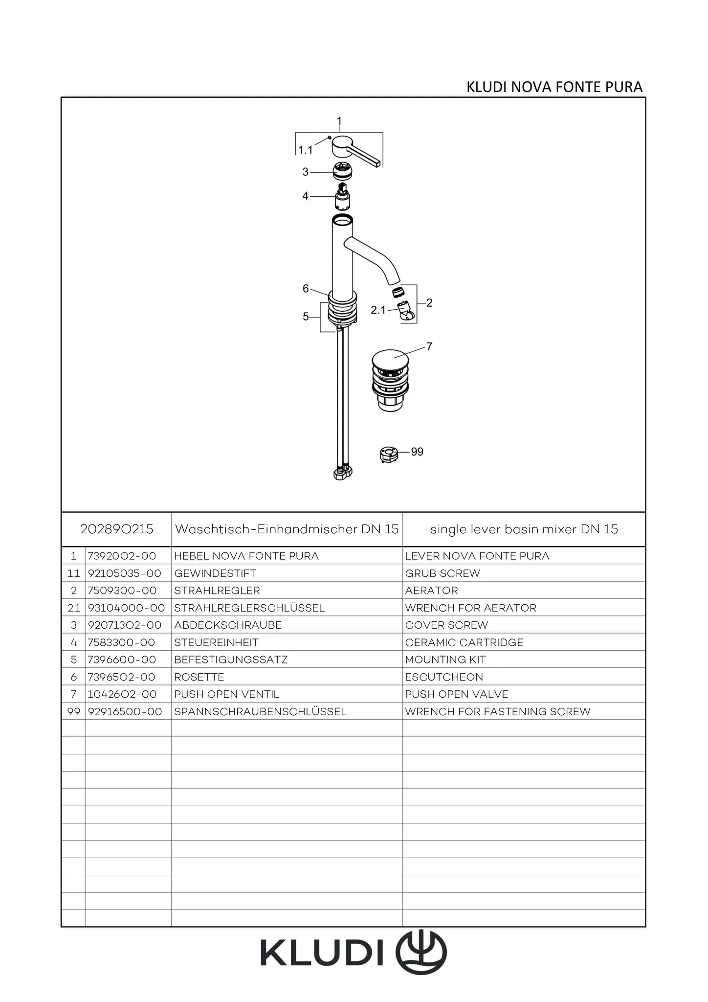 NOVA FONTE Pura Waschtisch-EHM 100 ECO PLUS, Push-Open Ablaufventil chrom NOVA FONTE Pura Waschtisch-EHM 100 ECO PLUS, Push-Open Ablaufventil chrom