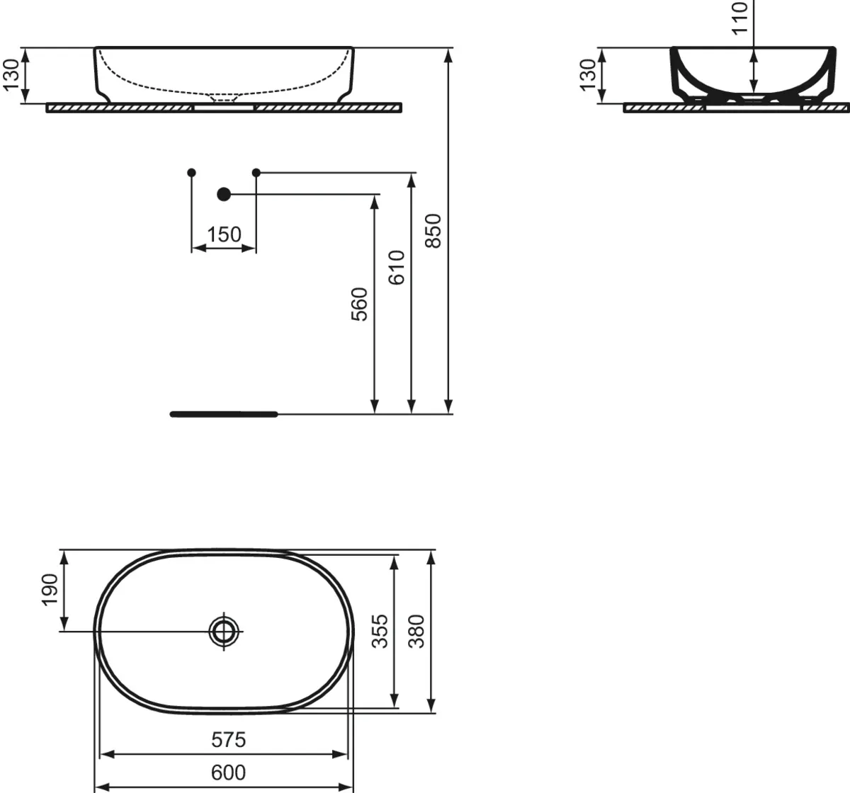 Ideal Standard Waschbecken „i.lifeO“ Ideal Standard Waschbecken „i.lifeO“
