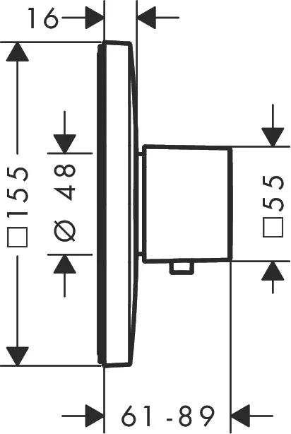Thermostat Unterputz Ecostat E Highflow Fertigset chrom Thermostat Unterputz Ecostat E Highflow Fertigset chrom