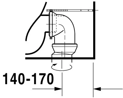 Stand-WC Kombi 650mm Viu, Weiß rimless, TS, Abgang vario