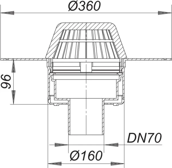 Dachablauf 62 PVC, DN 70 Dachablauf 62 PVC, DN 70