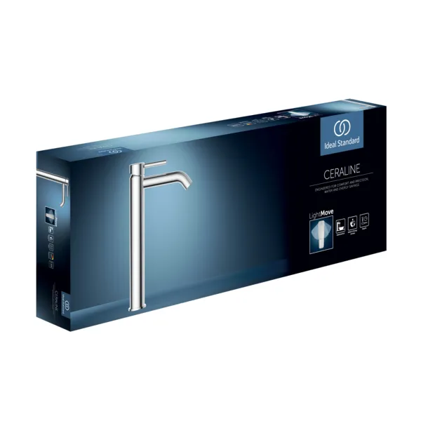 Ideal Standard Waschtischarmatur Ceraline BC269XG Silk Black, verlängerter Sockel Ideal Standard Waschtischarmatur Ceraline BC269XG Silk Black, verlängerter Sockel