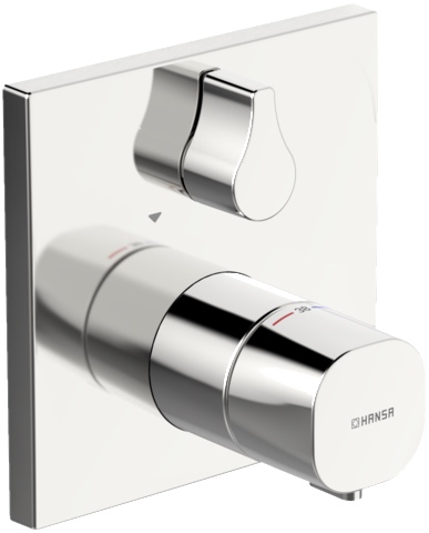 HA Fertigmontageset für Wanne/Brause HANSALIVING 8114 Rosette eckig mit Sicherungseinrichtung Chrom