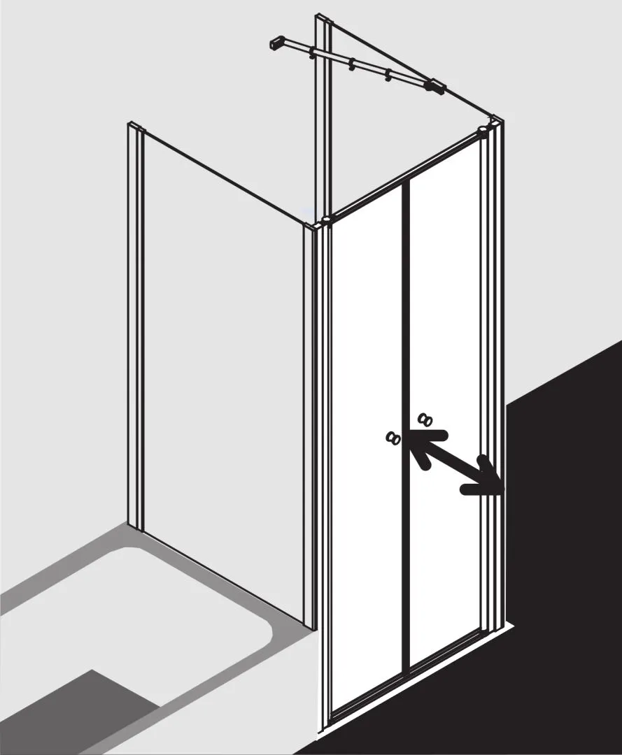 Kermi Duschdesign IBIZA 2000 Pendeltür, 1750x700 mm, Silber Mattglanz Kermi Duschdesign IBIZA 2000 Pendeltür, 1750x700 mm, Silber Mattglanz