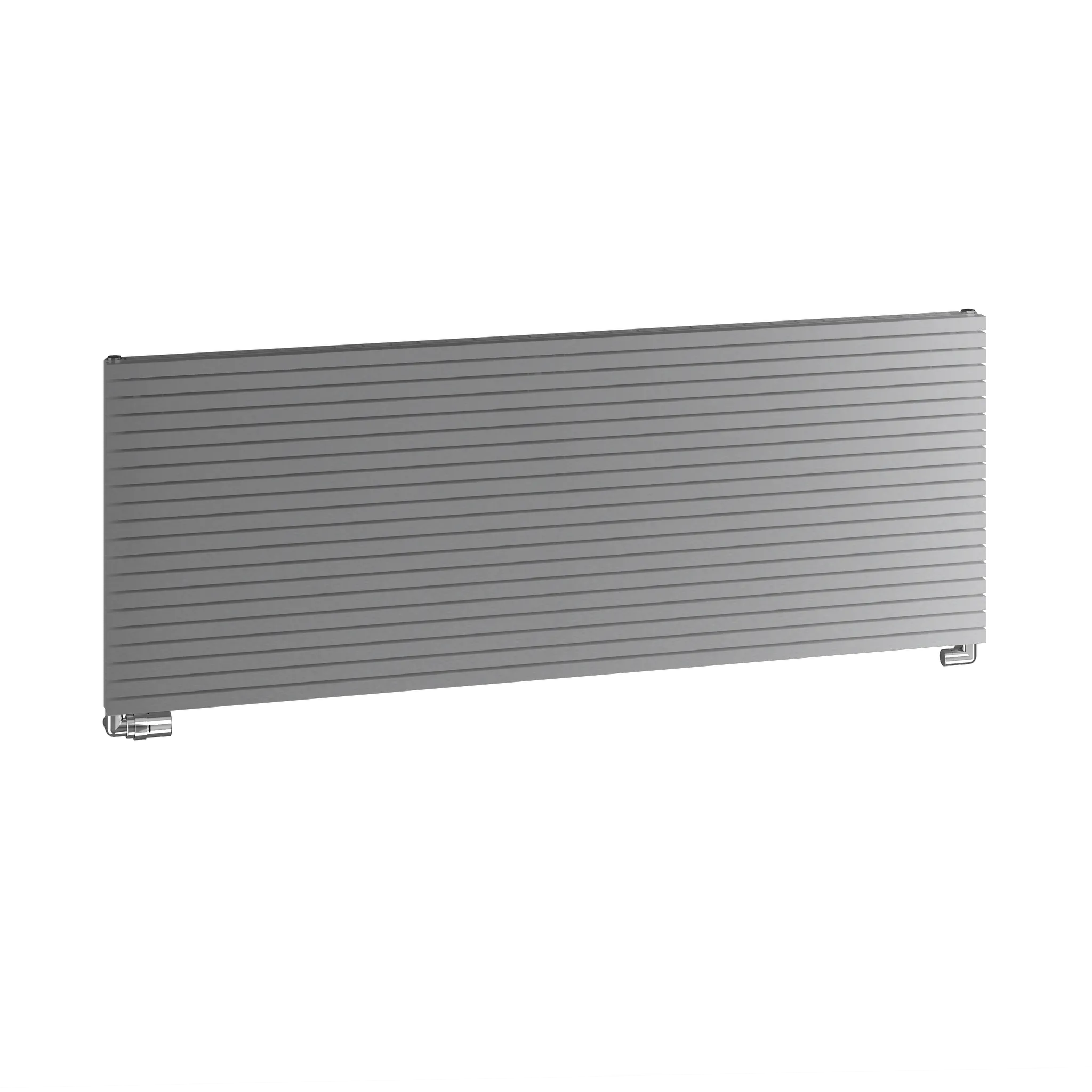 Kermi Design-Heizkörper „Carré®“ horizontal 100 × 29,5 cm in glanzsilber Metallic