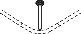 Deckenabhängung des Systems 900, Edelstahl, PVD, Länge 300 mm, bis auf 200 mm kürzbar, D: 25 mm, in Farbe CK (messing glänzend)