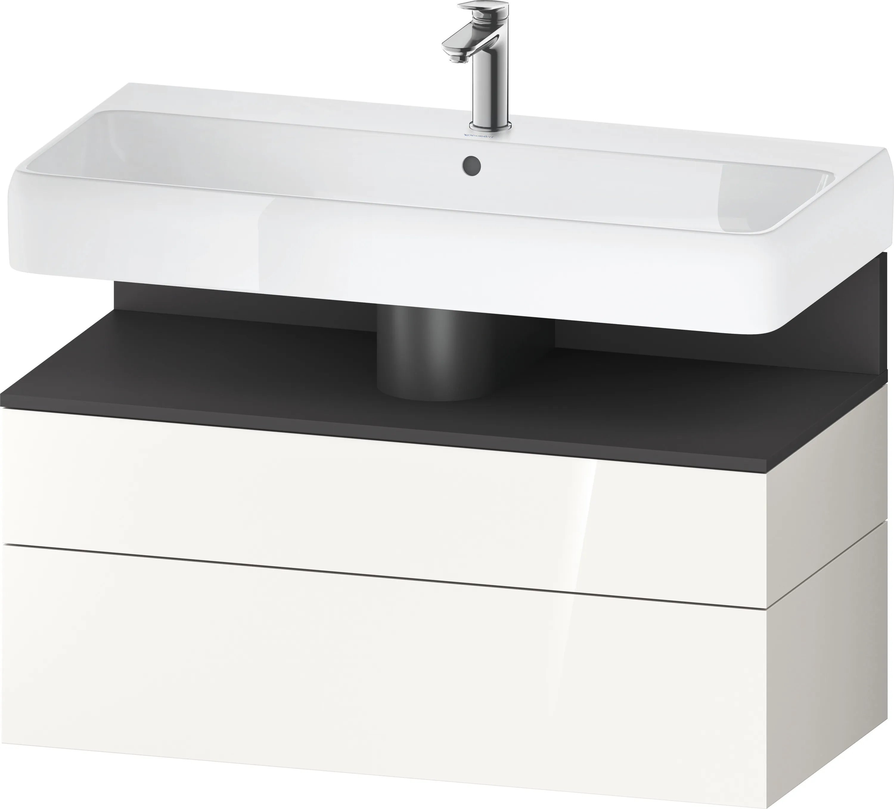 Duravit Waschtischunterschrank wandhängend „Qatego“ 99 × 59 × 47 cm, mit Beleuchtung