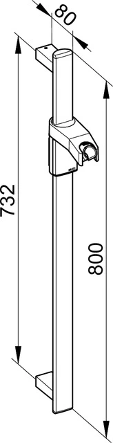 KEUCO Brause-/ Gleitstange „Axess“ in Silber (eloxiert) KEUCO Brause-/ Gleitstange „Axess“ in Silber (eloxiert)