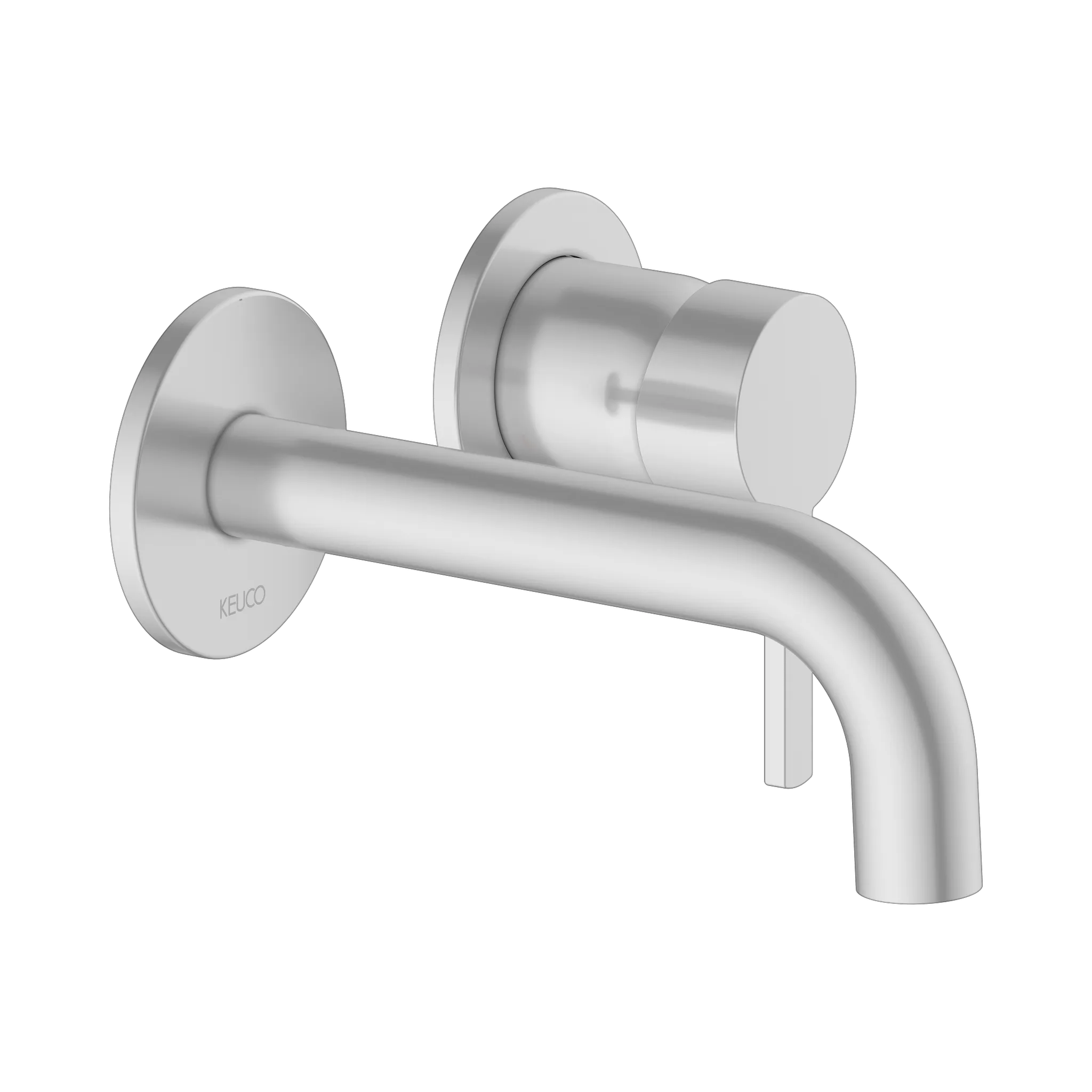 Plan blue Einhebel-Waschtischmischer UP für Wandmontage Ausladung 165 mm Aluminium-finish