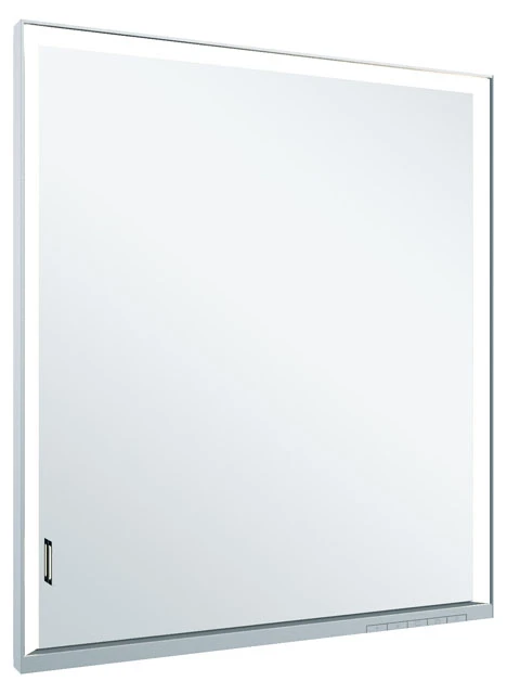 KEUCO Wandeinbau Spiegelschrank mit verdecktem Ablagefach „Royal Lumos“ in Silber (eloxiert), Anschlag rechts, rechts, Unterputz, Anschlag rechts, mit Steckdose, ohne Spiegelheizung 650 × 735 × 130 mm KEUCO Wandeinbau Spiegelschrank mit verdecktem Ablagefach „Royal Lumos“ in Silber (eloxiert), Anschlag rechts, rechts, Unterputz, Anschlag rechts, mit Steckdose, ohne Spiegelheizung 650 × 735 × 130 mm