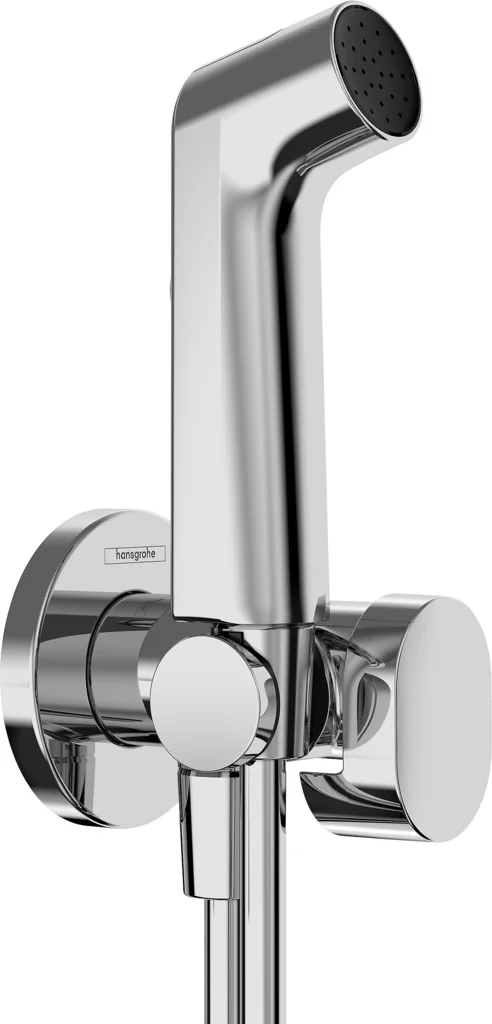 Hansgrohe Bidette Handbrause S EcoSmart für Kaltwasser, Chrom, Brauseschlauch 1250 mm, Anschluss G 1/2