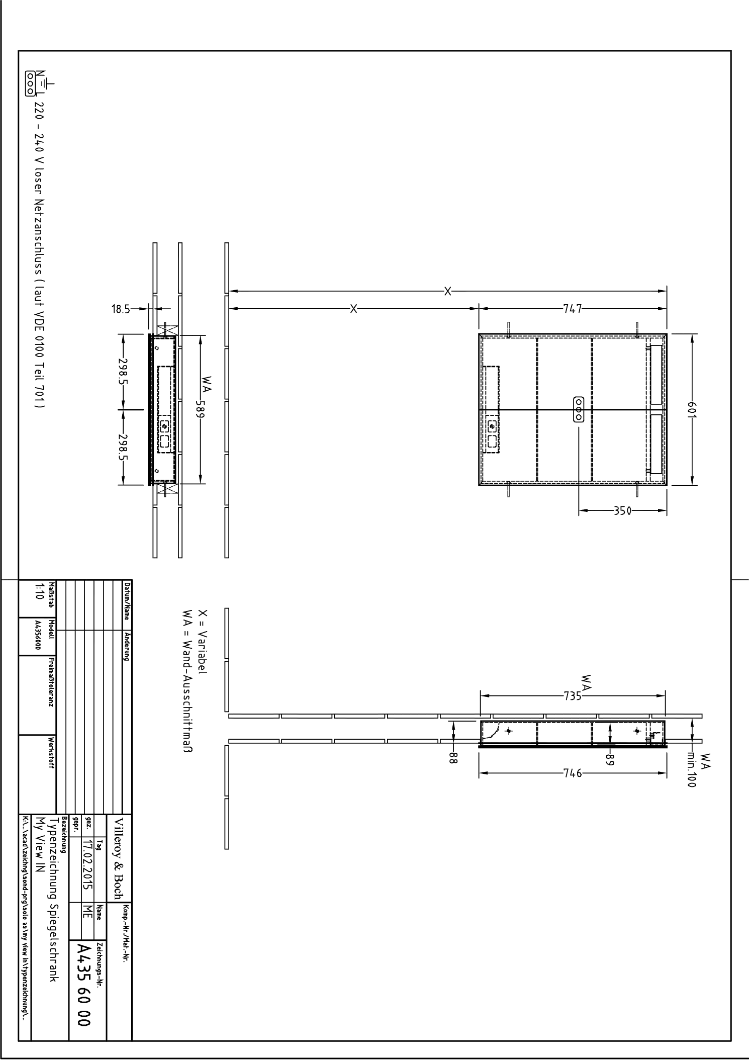 Villeroy & Boch Einbau-Spiegelschrank „My View-In“ 601 × 747 × 107 mm in White Matt Villeroy & Boch Einbau-Spiegelschrank „My View-In“ 601 × 747 × 107 mm in White Matt