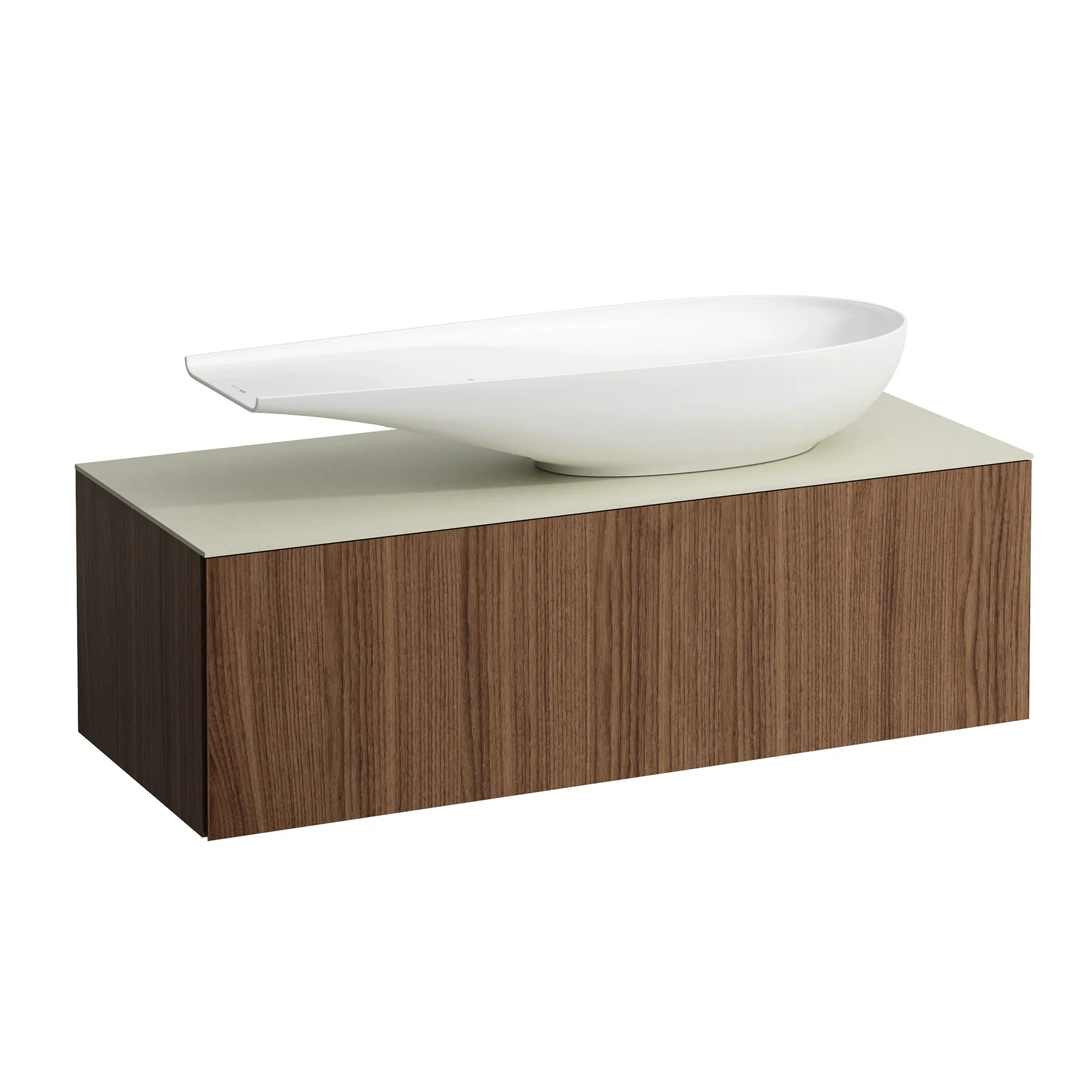 Schubladenelement (WT-Unterbau+WT-Platte) ILBAGNOALESSI 500x1200x370 1 Schublade integrierte versteckte Griffe seitlich Vollauszug Soft-Close
