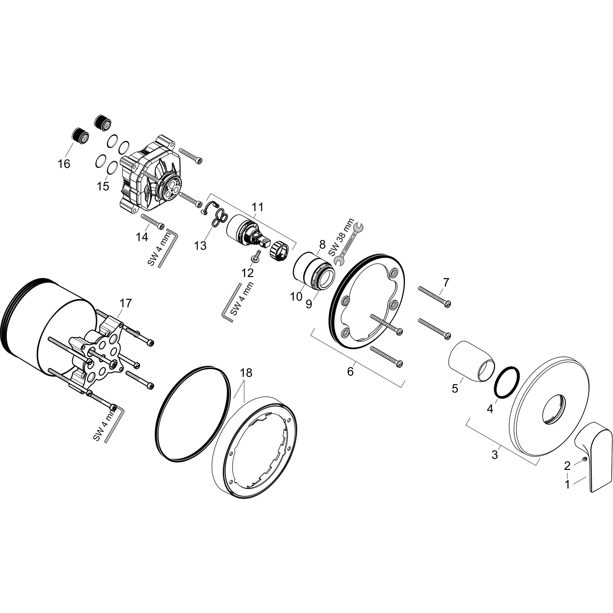 Hansgrohe Rebris E Einhebel-Brausemischer Unterputz für iBox universal, Chrom Hansgrohe Rebris E Einhebel-Brausemischer Unterputz für iBox universal, Chrom
