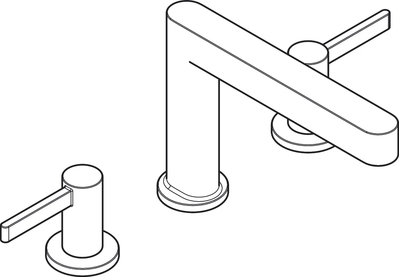 3-Loch Waschtischarmatur 110 Finoris mit Push-Open Ablaufgarnitur chrom 3-Loch Waschtischarmatur 110 Finoris mit Push-Open Ablaufgarnitur chrom