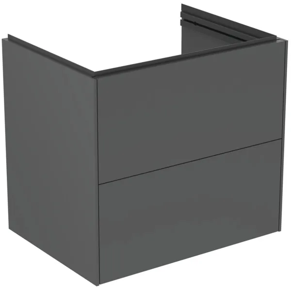 Ideal Standard Möbelwaschtischunterschrank Conca 600 mm 2 Auszüge Anthrazit matt