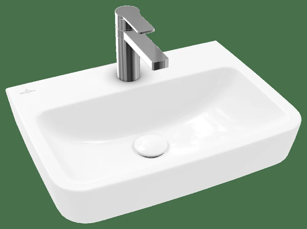 Villeroy & Boch O.novo Handwaschbecken 500x370mm Eckig 1HL. ohne Überlauf Weiß Alpin