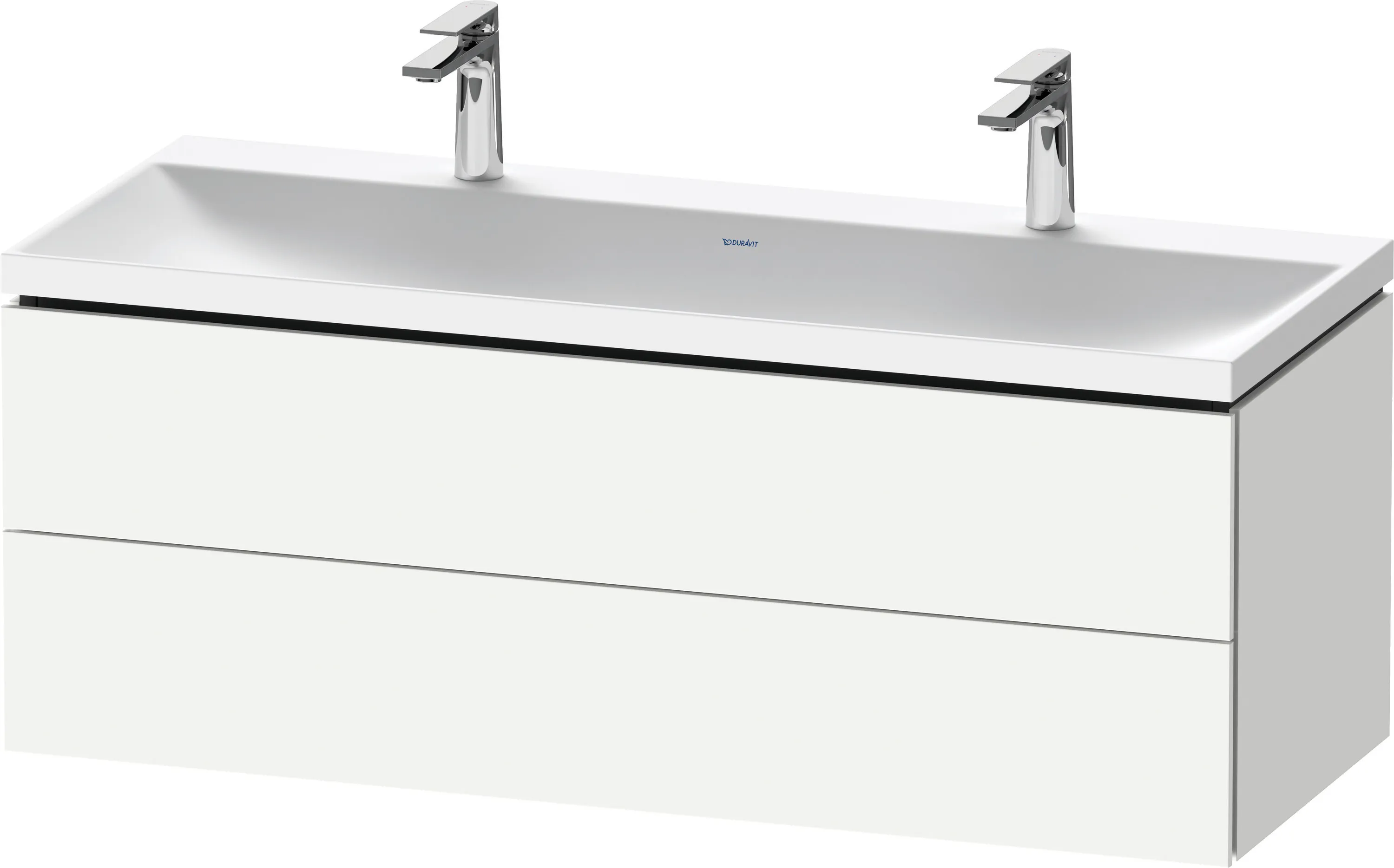Duravit Möbelset c-shaped Set wandhängend wandhängend „L-Cube“ 120 × 48 × 48 cm Weiß Matt