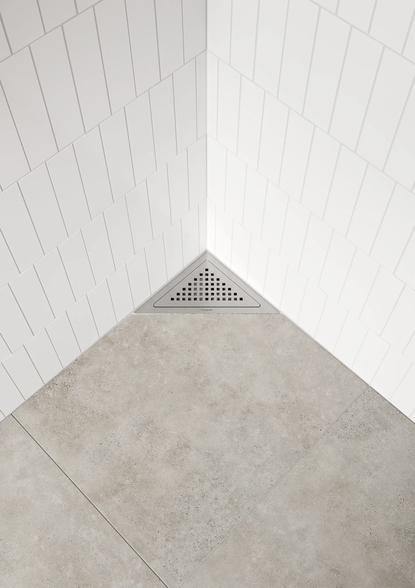 Hansgrohe Duschrinne „RainDrain Corner“ in Edelstahl Hansgrohe Duschrinne „RainDrain Corner“ in Edelstahl