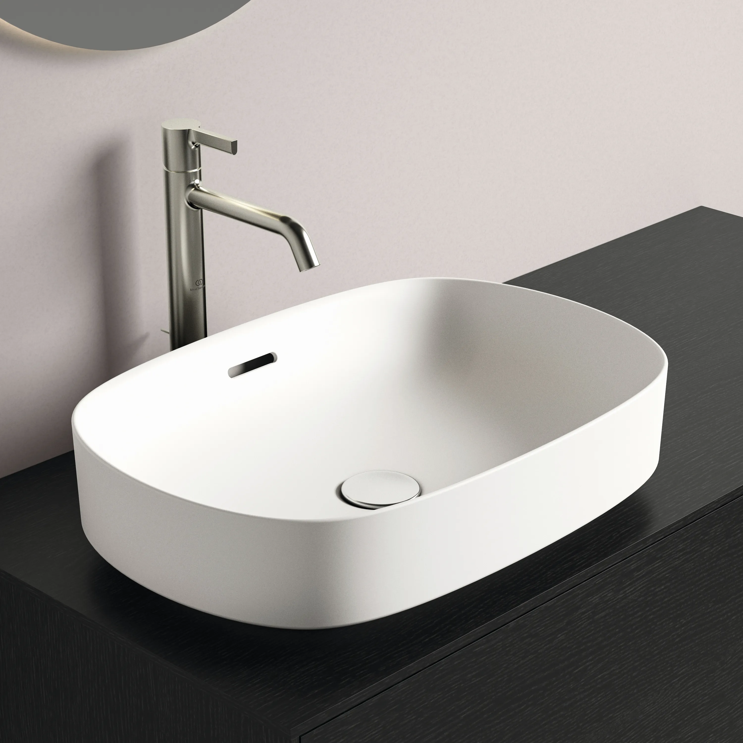 Waschbecken „Linda-X“ 55 × 38 × 15,5 cm in Seidenweiß Waschbecken „Linda-X“ 55 × 38 × 15,5 cm in Seidenweiß