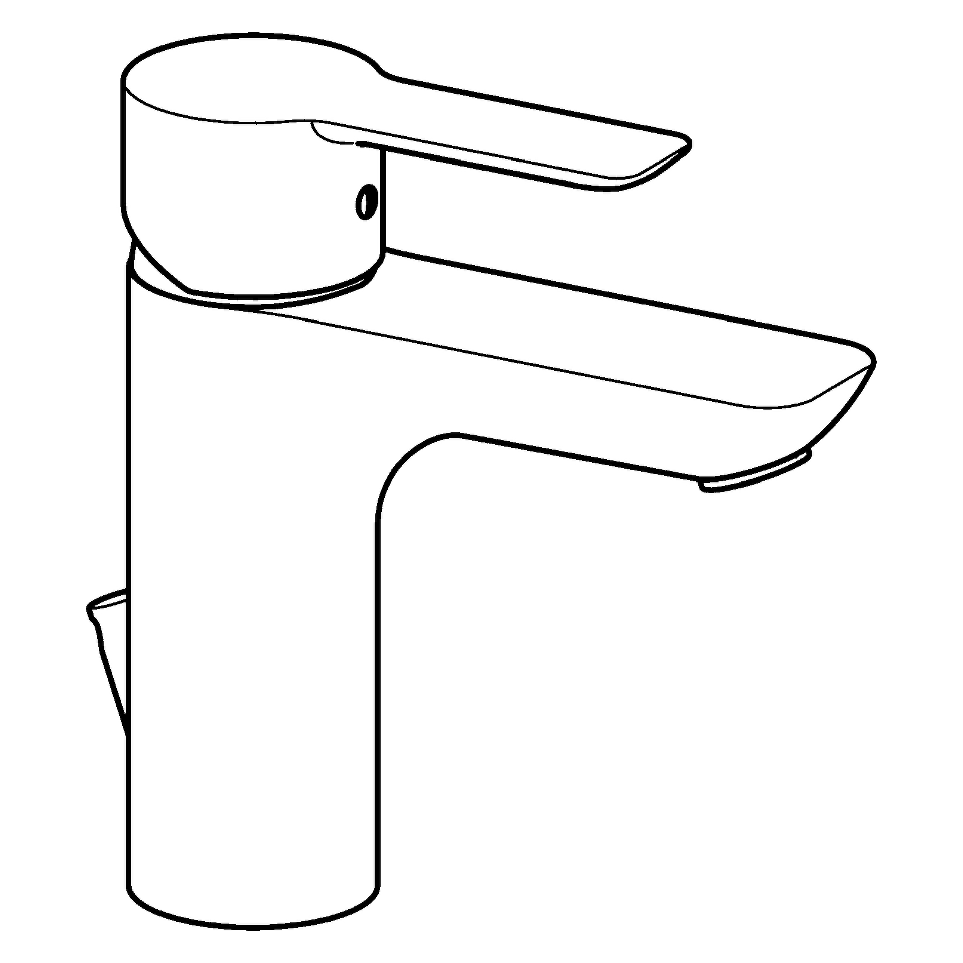 Einhand-Waschtischarmatur „Ligna“ Ausladung 108 mm in Chrom Einhand-Waschtischarmatur „Ligna“ Ausladung 108 mm in Chrom