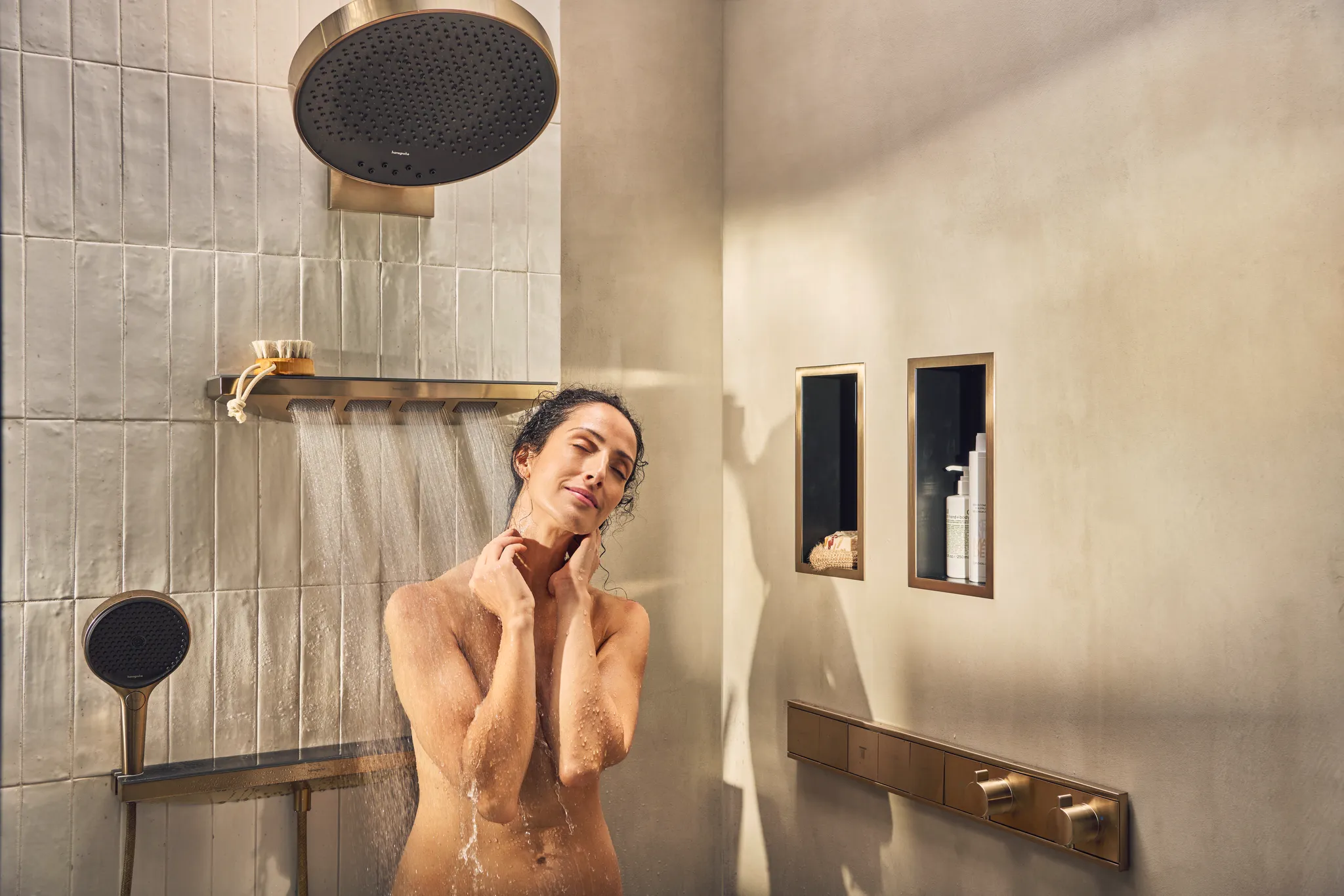 Kopfbrause Rainfinity 360 3jet Wandmontage chrom Kopfbrause Rainfinity 360 3jet Wandmontage chrom