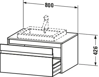 Duravit Waschtischunterschrank wandhängend „Ketho“ 80 × 42,6 × 55 cm in Betongrau Matt Duravit Waschtischunterschrank wandhängend „Ketho“ 80 × 42,6 × 55 cm in Betongrau Matt
