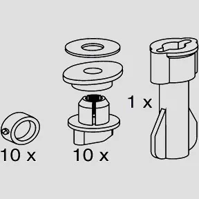 SANIT Befestigungsset M8 für 5 WC-Sitze