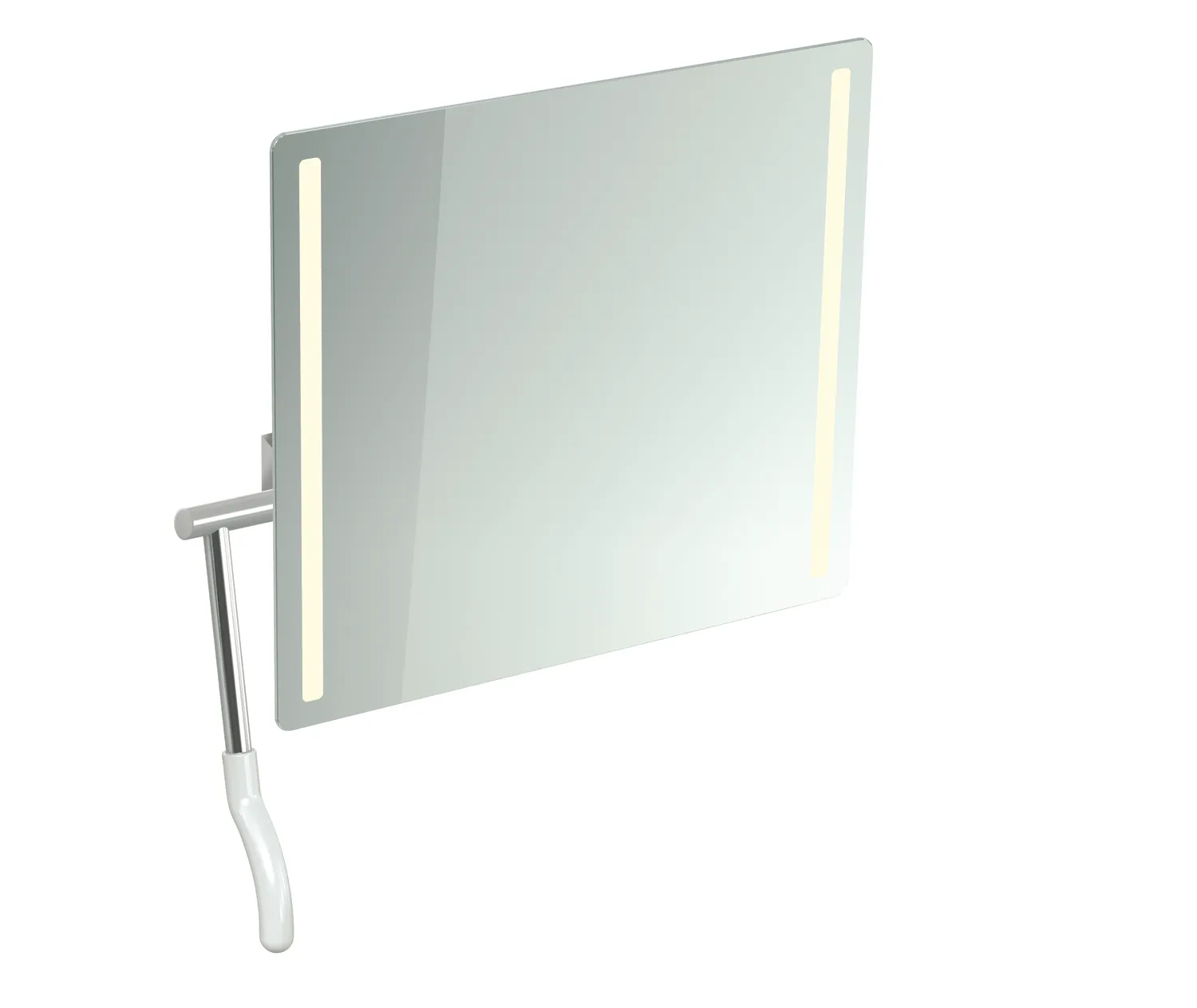 HEWI LED-Kippspiegel, rechteckig, 725x741 mm, Signalweiß