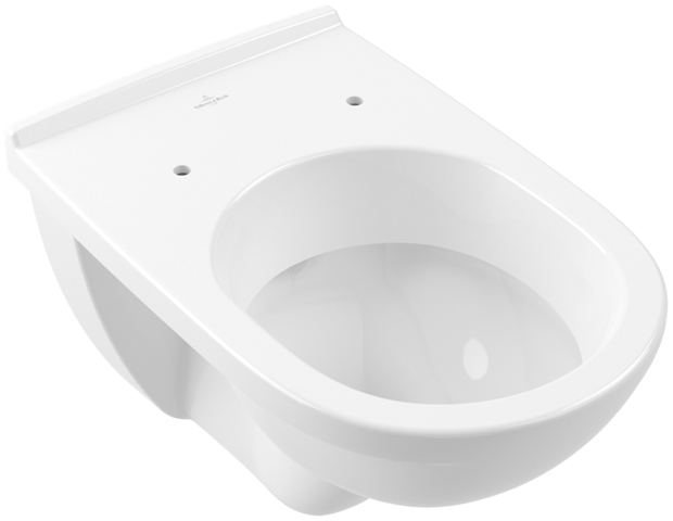 Tiefspül-WC O.novo 566010, 360 x 560 x 350 mm, Oval, wandhängend, Abgang waagerecht, Weiß Alpin