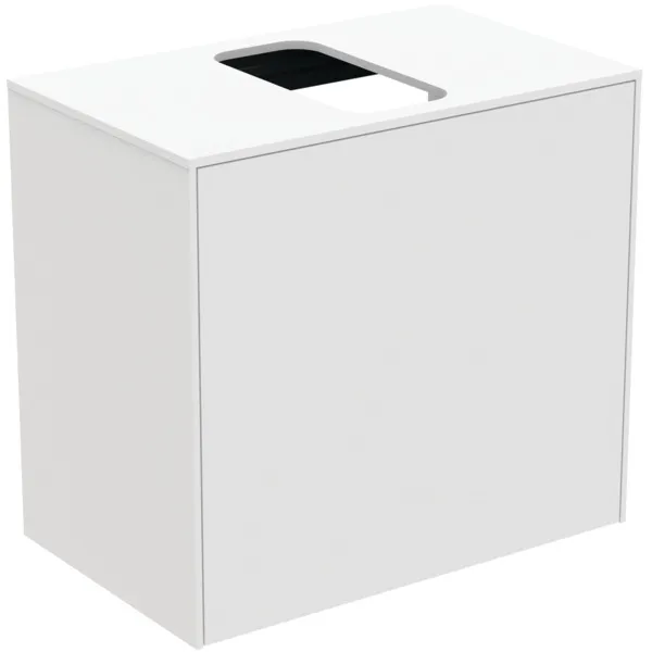 Ideal Standard Waschtischunterschrank Conca, 1 Auszug, mit mittigem Ausschnitt, 602x373x550mm, Weiß Ideal Standard Waschtischunterschrank Conca, 1 Auszug, mit mittigem Ausschnitt, 602x373x550mm, Weiß