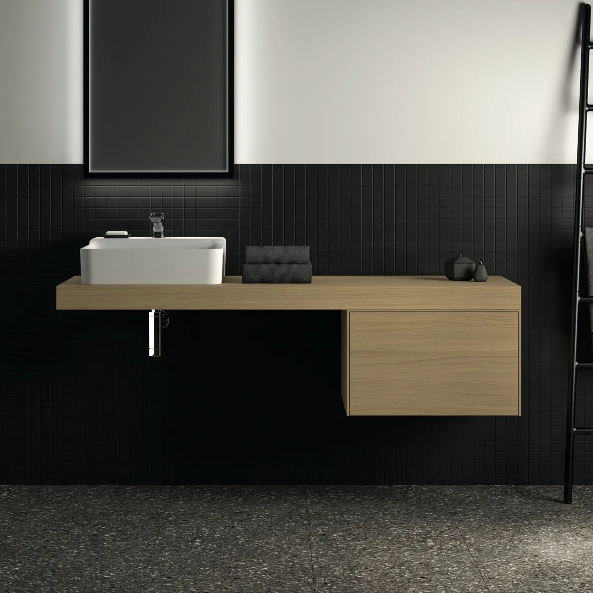 Konsole Conca, 1600x505x80mm, Weiß