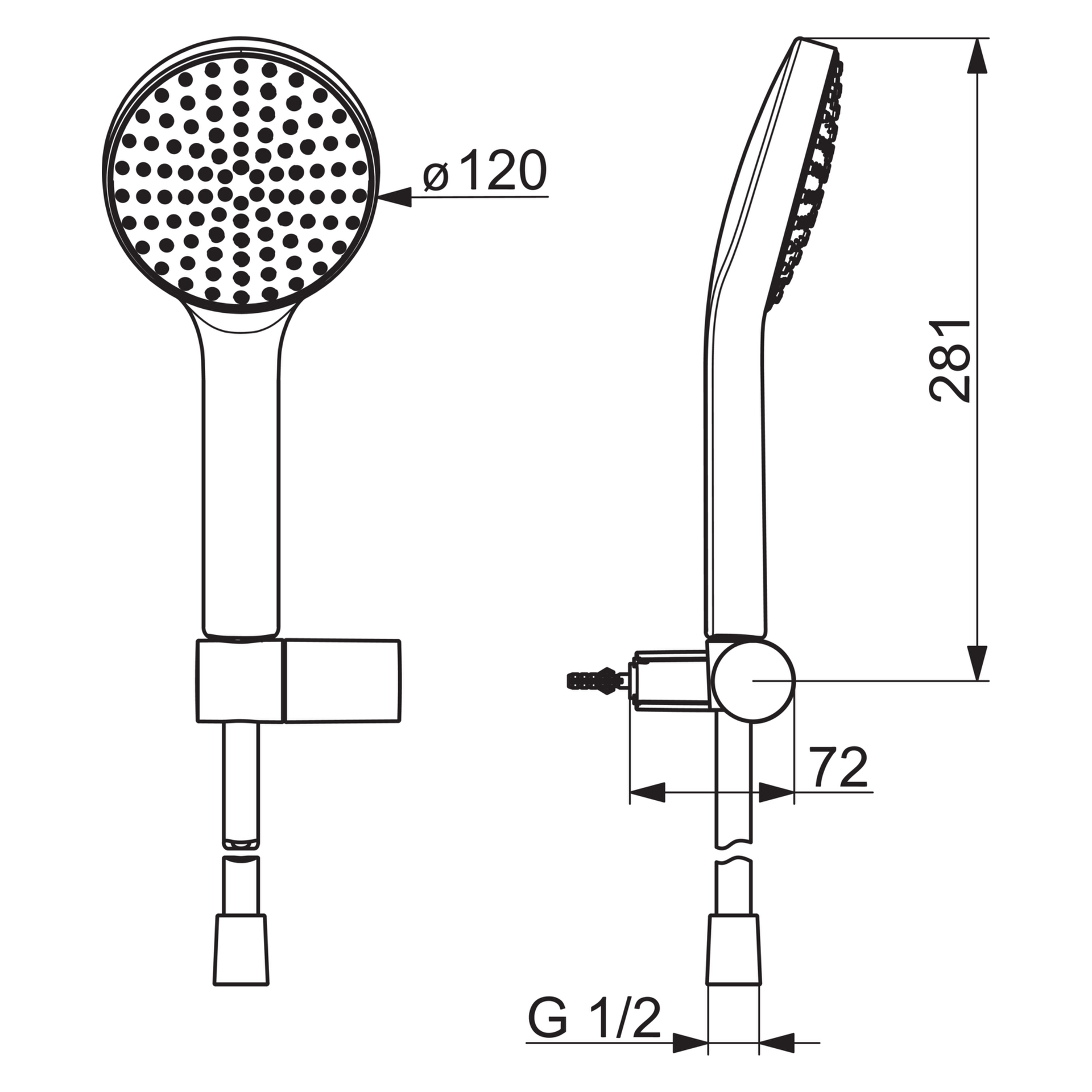 HA Handbrausegarnitur HANSAACTIVEJET 8438 1-strahlig Chrom/Hellgrau