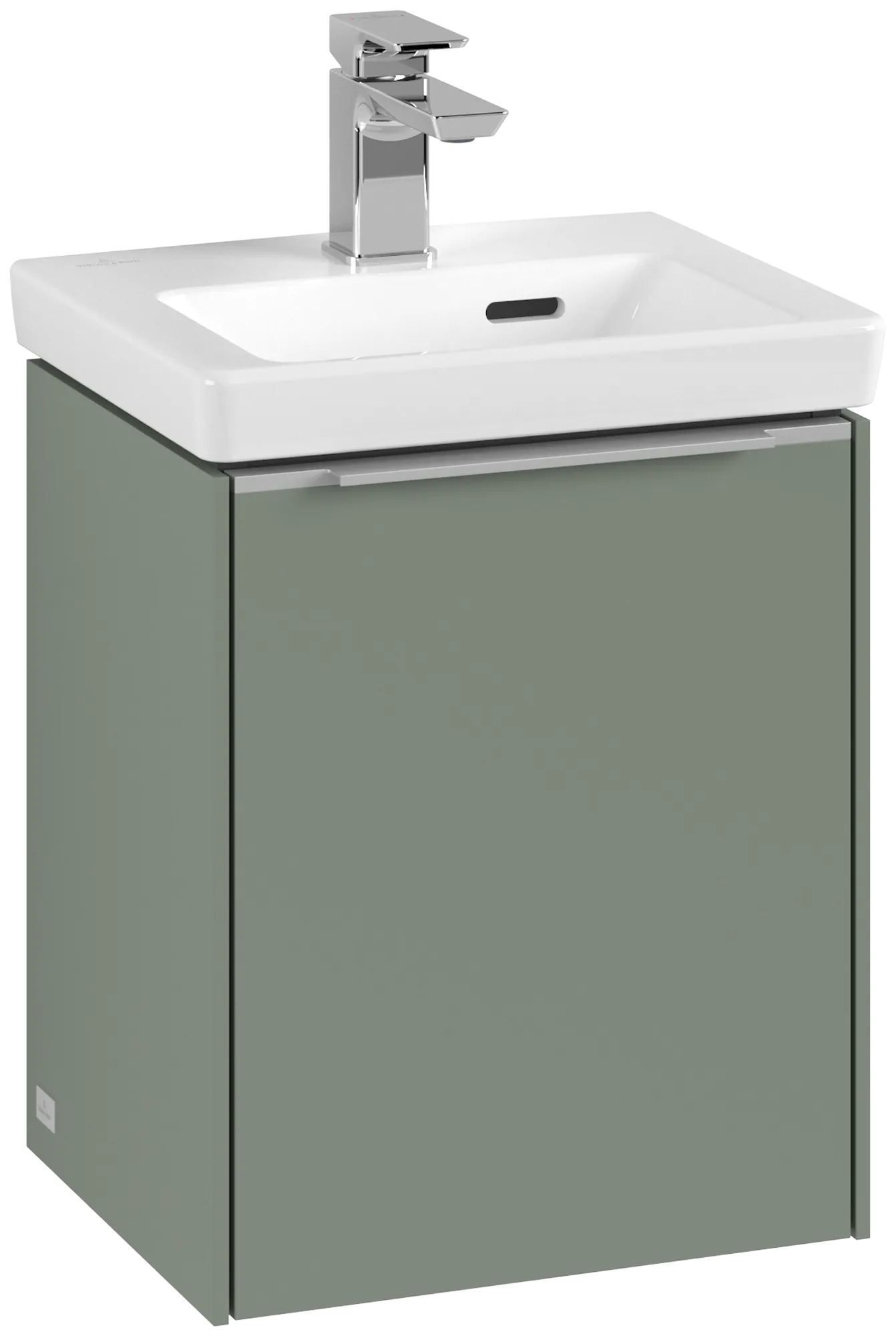 Villeroy & Boch Waschbeckenunterschrank Subway 3.0, eckig, Soft Green, 429 mm Höhe, 351 x 293 mm, mit Aluminiumgriff und SoftClosing Villeroy & Boch Waschbeckenunterschrank Subway 3.0, eckig, Soft Green, 429 mm Höhe, 351 x 293 mm, mit Aluminiumgriff und SoftClosing