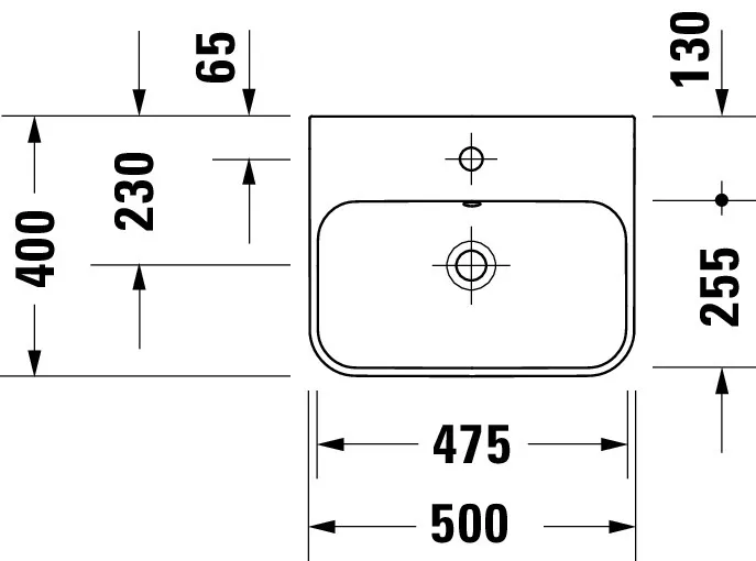 Aufsatzwaschtisch „Happy D.2 Plus“, mit Überlauf, Hahnlochposition mittig Aufsatzwaschtisch „Happy D.2 Plus“, mit Überlauf, Hahnlochposition mittig