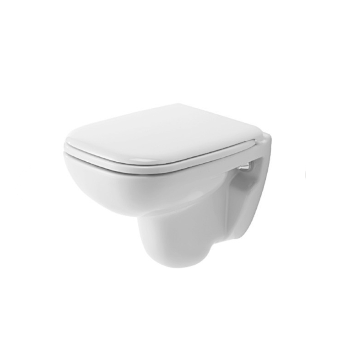 Wand-WC D-Code compact 48 cm Set mit WC-Sitz Softclosing, weiß