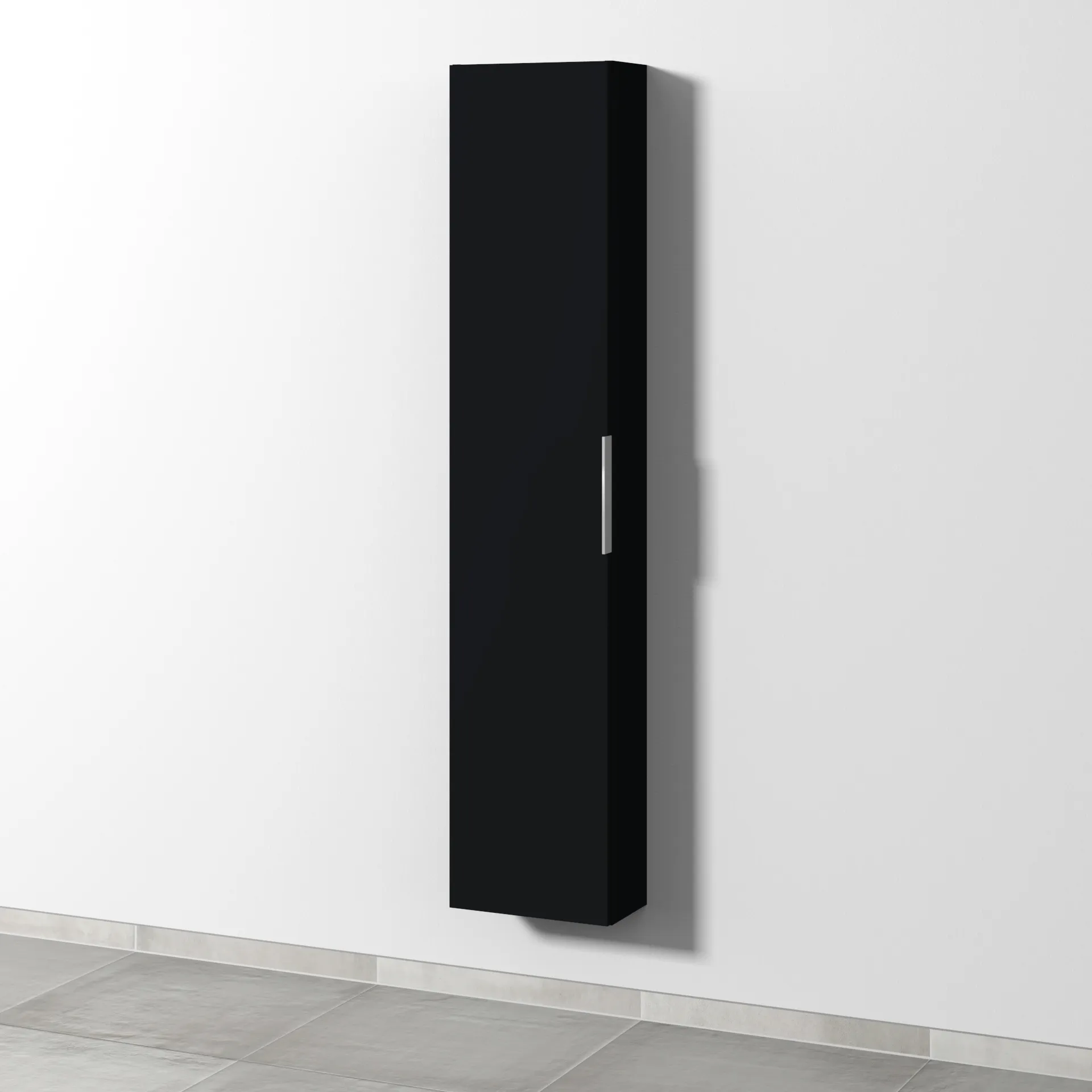 Sanipa Hochschrank „3way“ 350 × 1700 × 199 mm Anschlag links, in Schwarz (matt), Anschlag links
