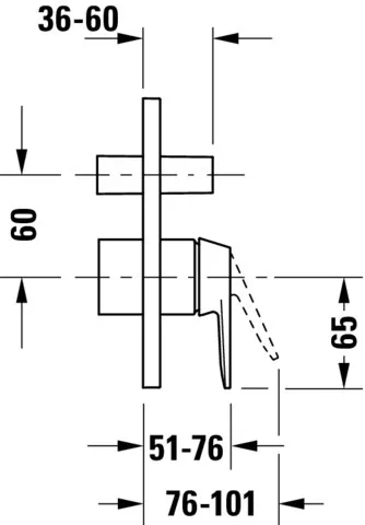 Duravit Zweihand-Unterputz-Armatur „Manhattan“ in Chrom Duravit Zweihand-Unterputz-Armatur „Manhattan“ in Chrom
