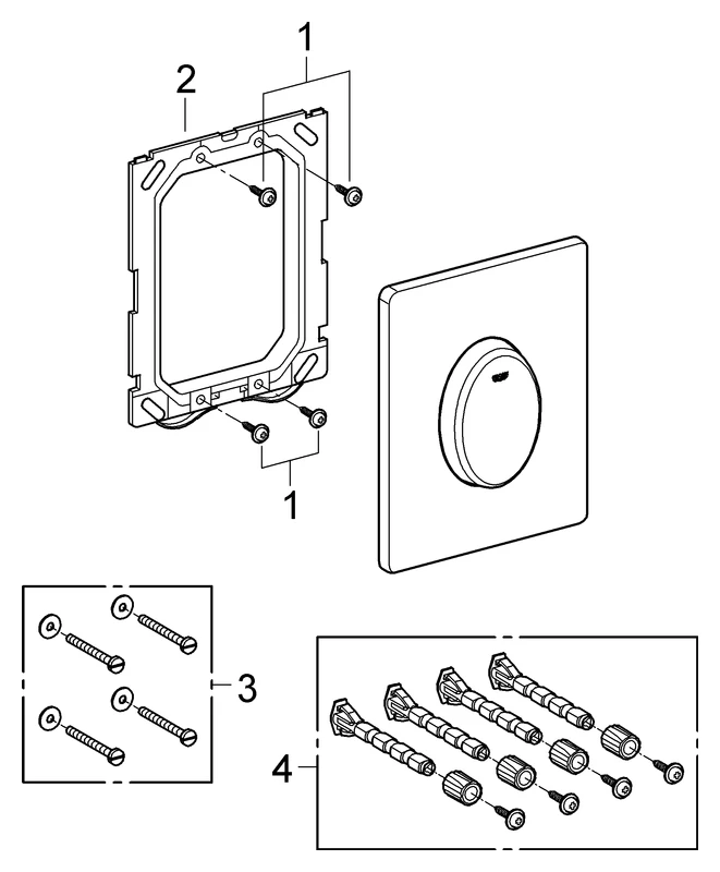 Grohe Skate Air WC-Betätigung 38564, 1-Menge senkrecht, chrom Grohe Skate Air WC-Betätigung 38564, 1-Menge senkrecht, chrom