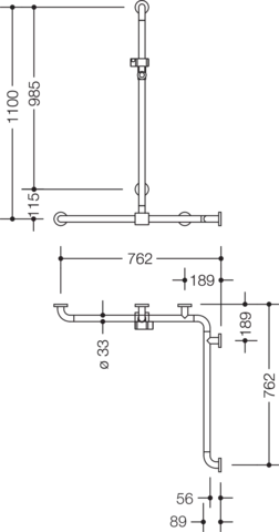 HEWI Haltegriff „Serie 801“ in / /