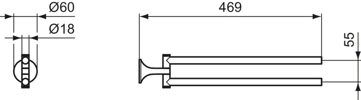 Doppelte Handtuchstange La Dolce Vita Brushed Gold Doppelte Handtuchstange La Dolce Vita Brushed Gold