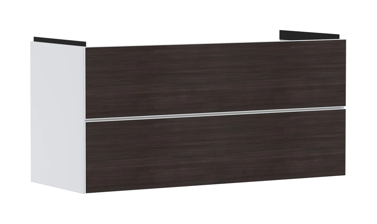 Hansgrohe Xevolos E Waschtischunterschrank Mattweiß 1180/475 mm mit 2 Schubkästen, griff- und siphonausschnittlos, SoftClose, PushOpen, vormontiert