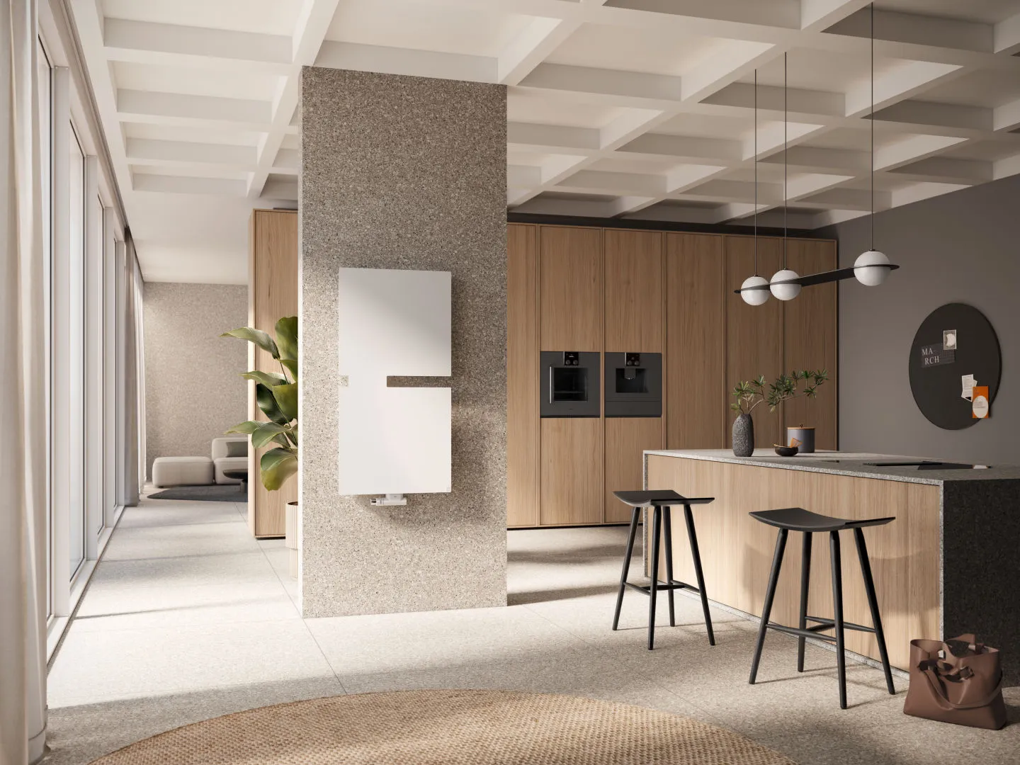 Kermi Design-Heizkörper „Tano“ 60 × 118 cm, links in Weiß (RAL 9016) Kermi Design-Heizkörper „Tano“ 60 × 118 cm, links in Weiß (RAL 9016)