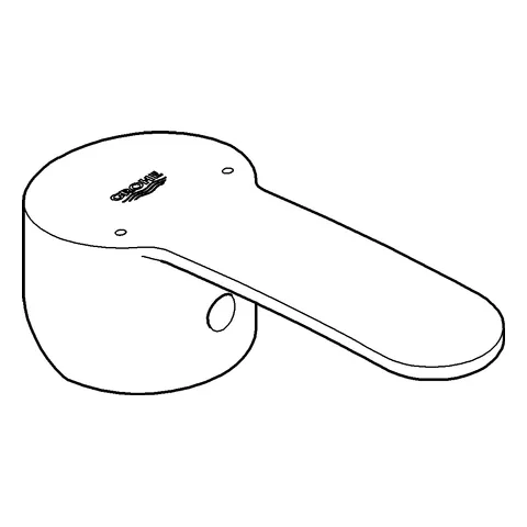 Hebel 46749, für Eurostyle Cosmopolitan Einhand-Waschtischbatterie, für 28 mm Kartusche, Metall, chrom Hebel 46749, für Eurostyle Cosmopolitan Einhand-Waschtischbatterie, für 28 mm Kartusche, Metall, chrom