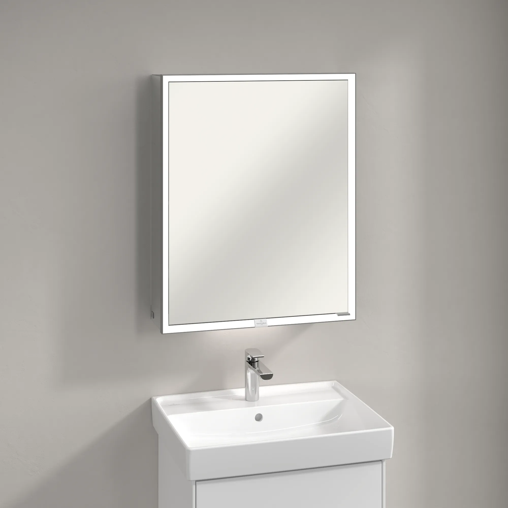 Villeroy & Boch Vorbau-Spiegelschrank „My View Now“ 600 × 750 × 168 mm in White Matt, Anschlag links, links Villeroy & Boch Vorbau-Spiegelschrank „My View Now“ 600 × 750 × 168 mm in White Matt, Anschlag links, links