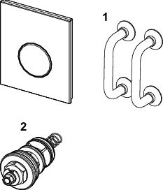 loop Urinal-Betätigungsplatte m. Kart. Gl. weiß glzd. T. weiß glzd. loop Urinal-Betätigungsplatte m. Kart. Gl. weiß glzd. T. weiß glzd.